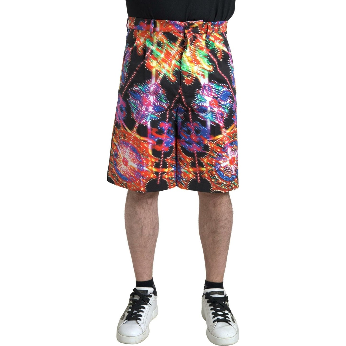 Dolce & Gabbana Multicolor Printed Bermuda Shorts multicolor-printed-cotton-men-bermuda-shorts