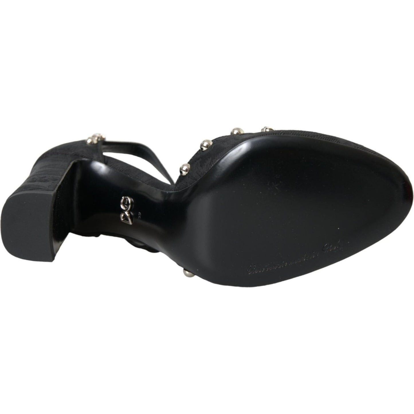 Dolce & Gabbana Black Lilies Crystal Heels Pumps Shoes black-lilies-crystal-heels-pumps-shoes