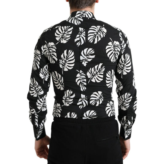 Dolce & GabbanaElegant Leaf Print Slim Fit Dress ShirtMcRichard Designer Brands£319.00