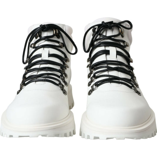 Dolce & GabbanaWhite Vulcano Trekking Men Ankle Boots ShoesMcRichard Designer Brands£549.00