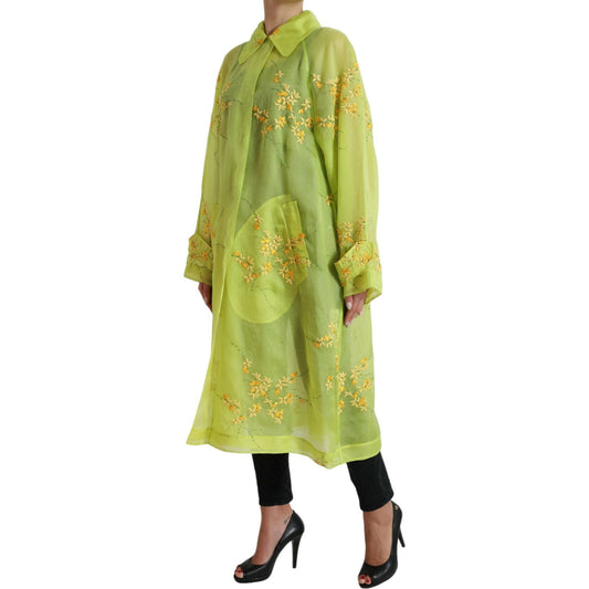 Dolce & Gabbana | Elegant Floral Embroidered Silk Jacket| McRichard Designer Brands   