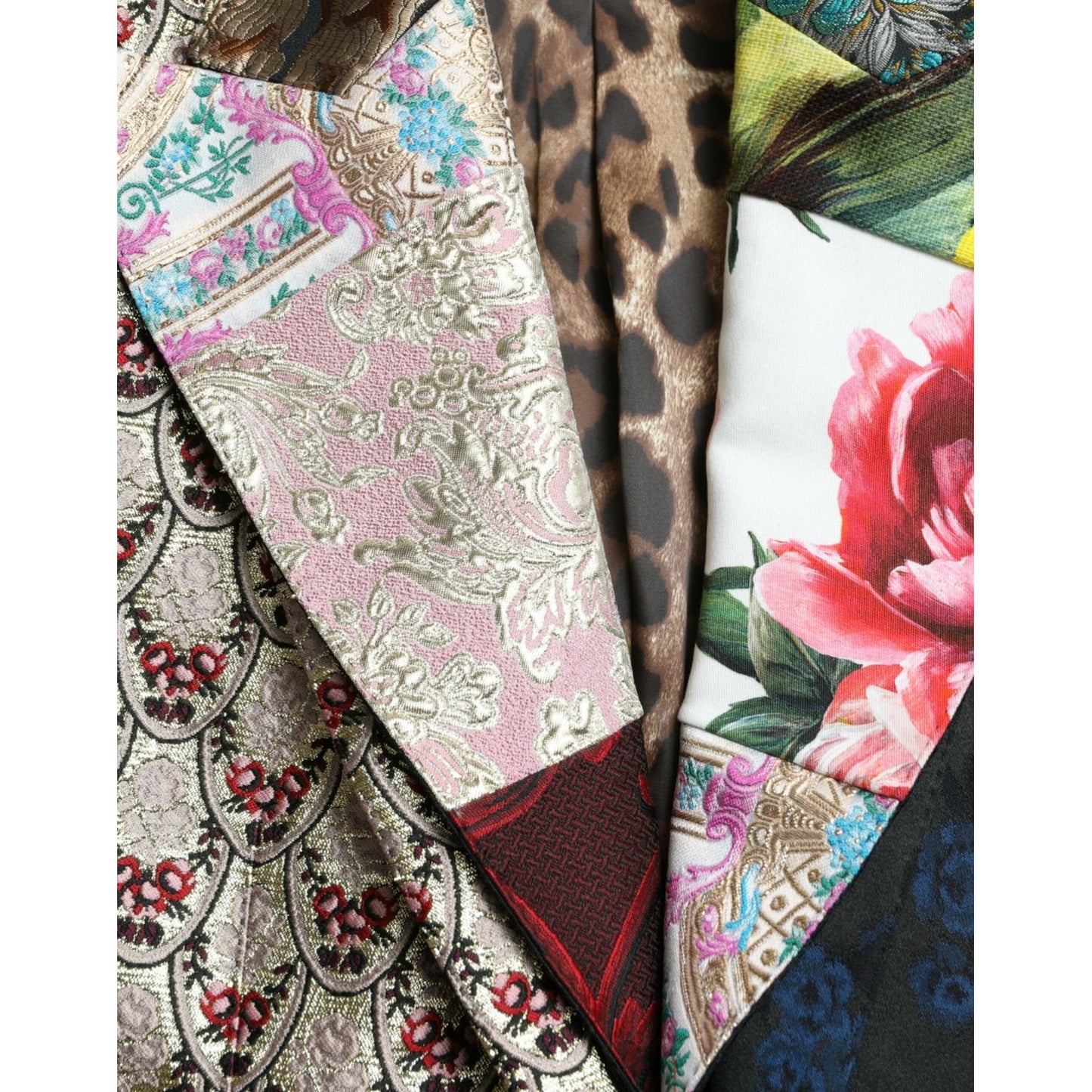 Dolce & Gabbana Elegant Multicolor Patchwork Blazer multicolor-floral-patchwork-jacquard-jacket