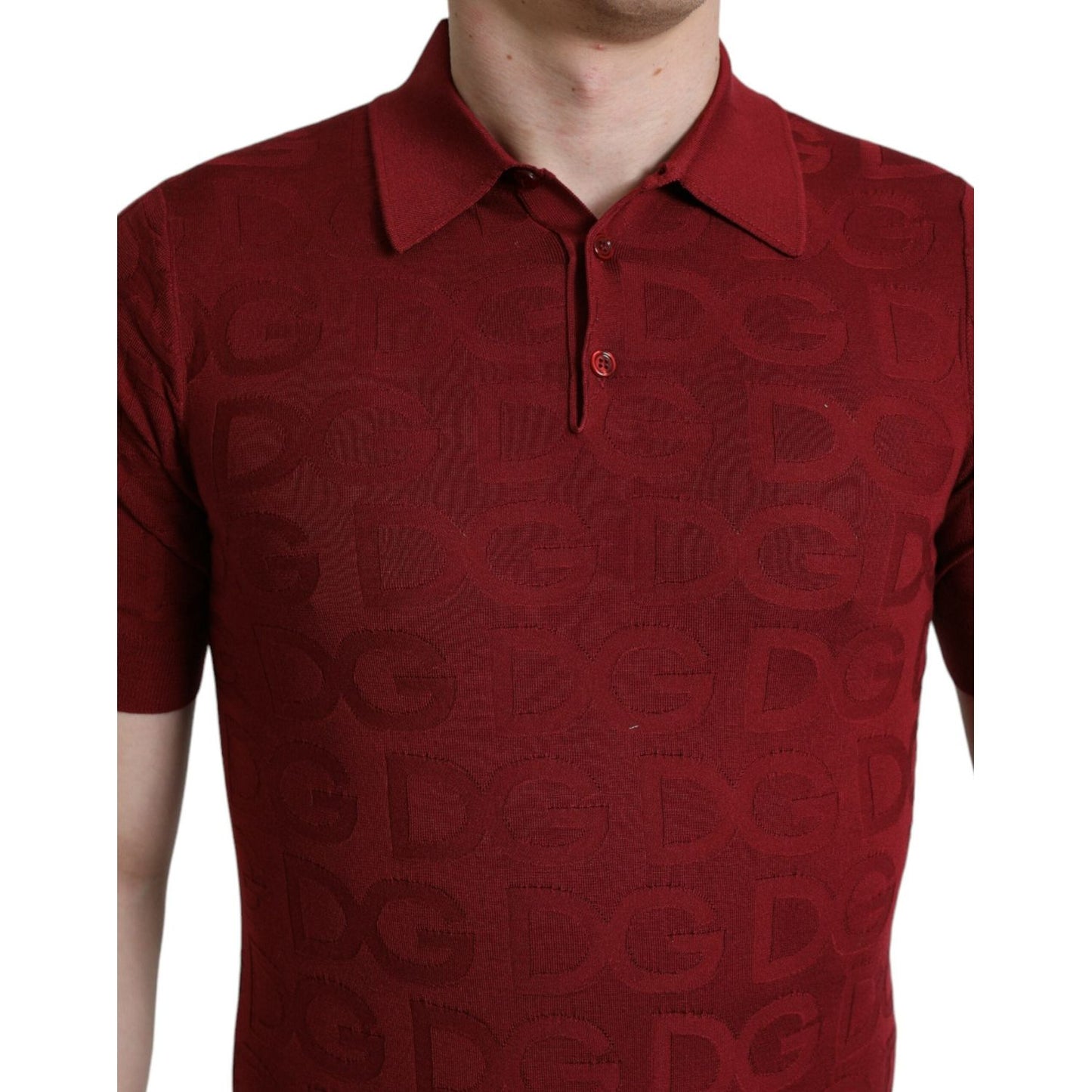 Dolce & GabbanaElegant Silk Maroon Polo T-ShirtMcRichard Designer Brands£519.00