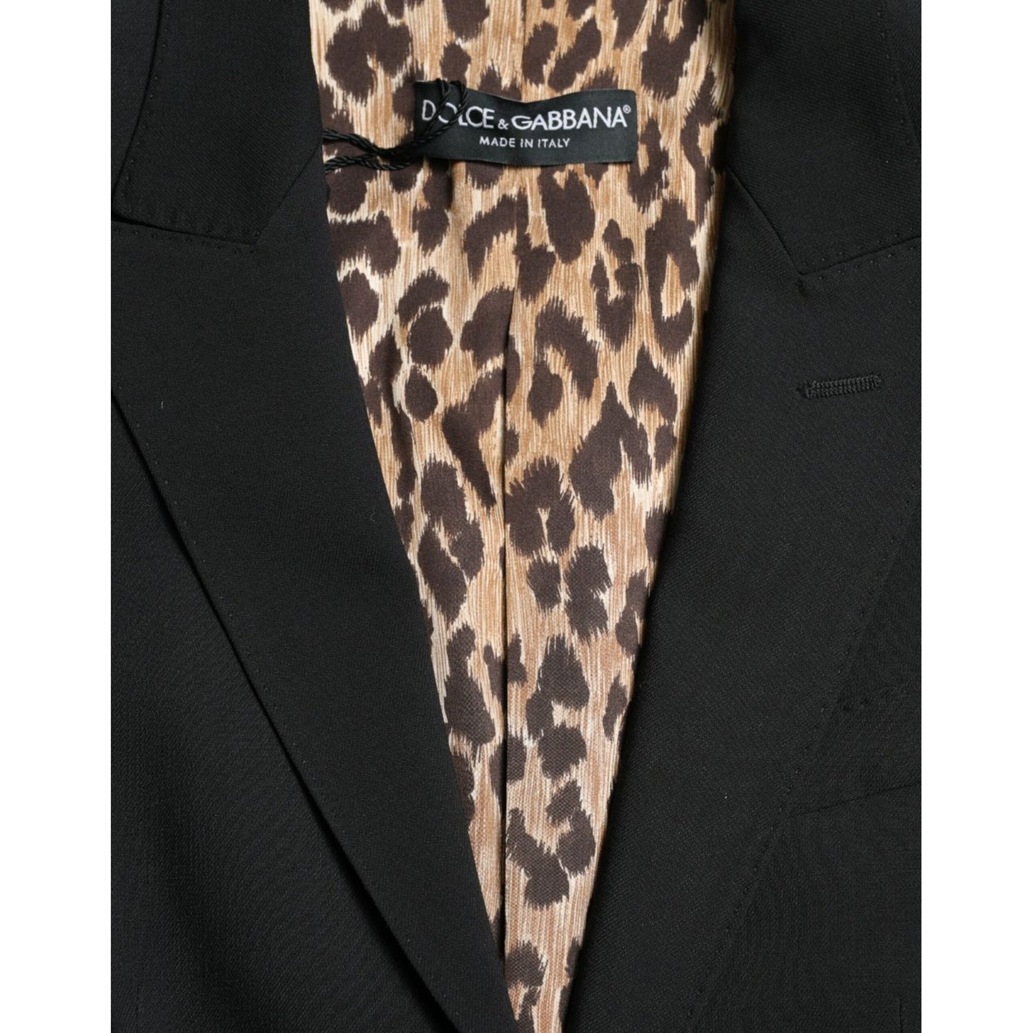 Dolce & Gabbana Chic Wool Blend Peak Lapel Blazer black-wool-single-breasted-blazer-coat-jacket