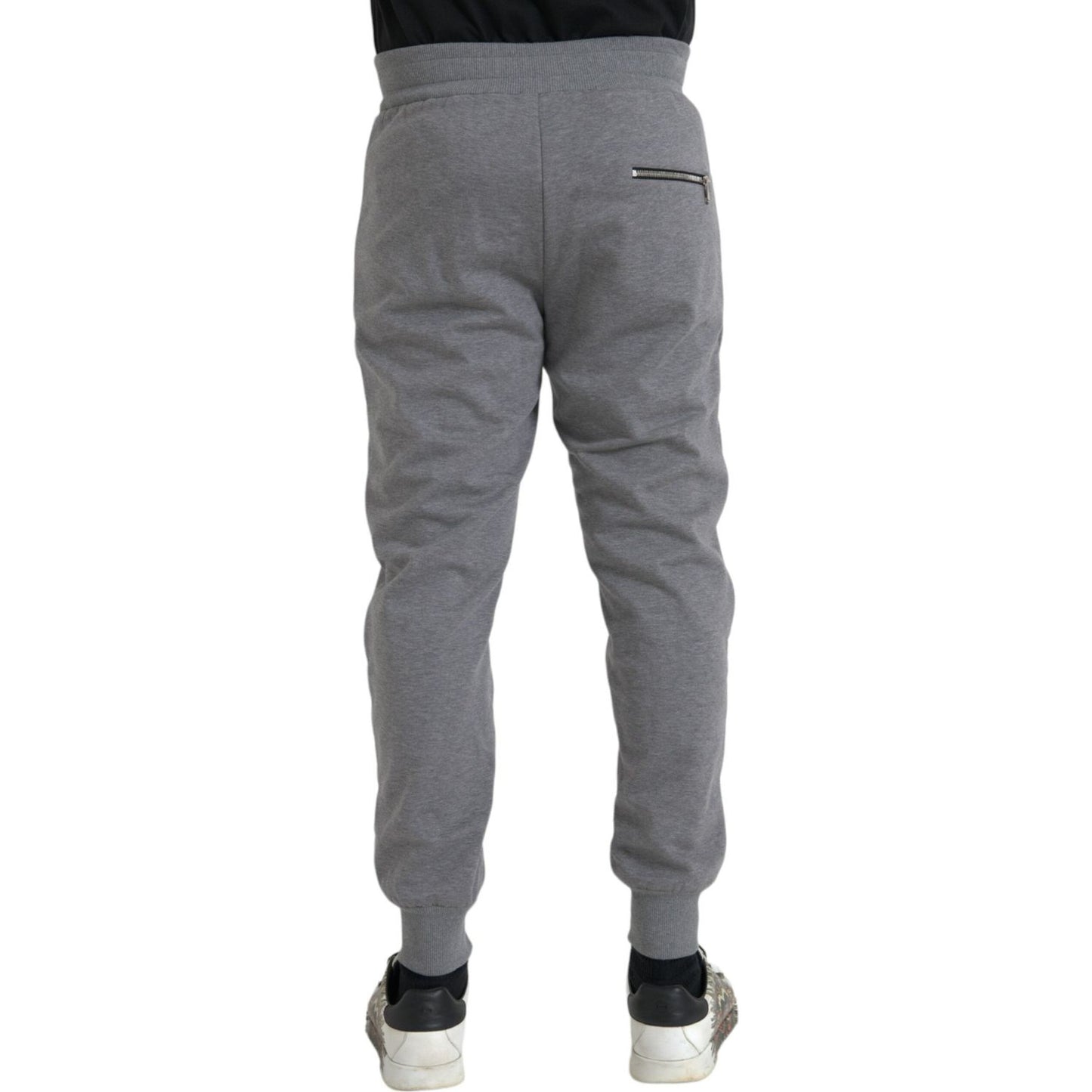 Dolce & Gabbana Gray Cotton Jogger Skinny Sweatpants Pants gray-cotton-jogger-skinny-sweatpants-pants