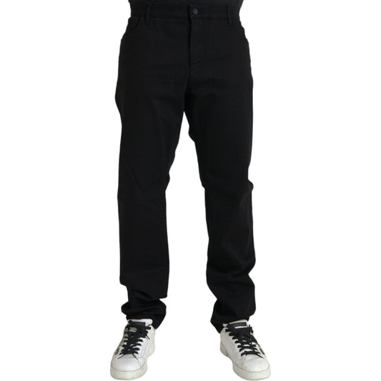 Dolce & Gabbana Black Cotton Stretch Slim Skinny Denim Jeans black-cotton-stretch-slim-skinny-denim-jeans