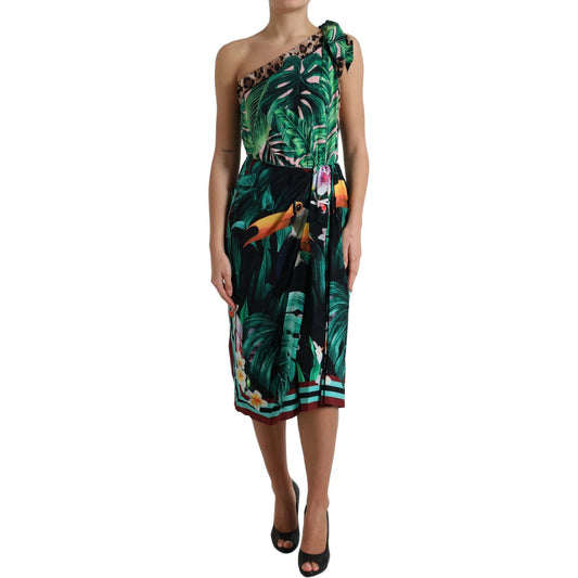 Dolce & GabbanaTropical Jungle Print One-Shoulder DressMcRichard Designer Brands£1069.00