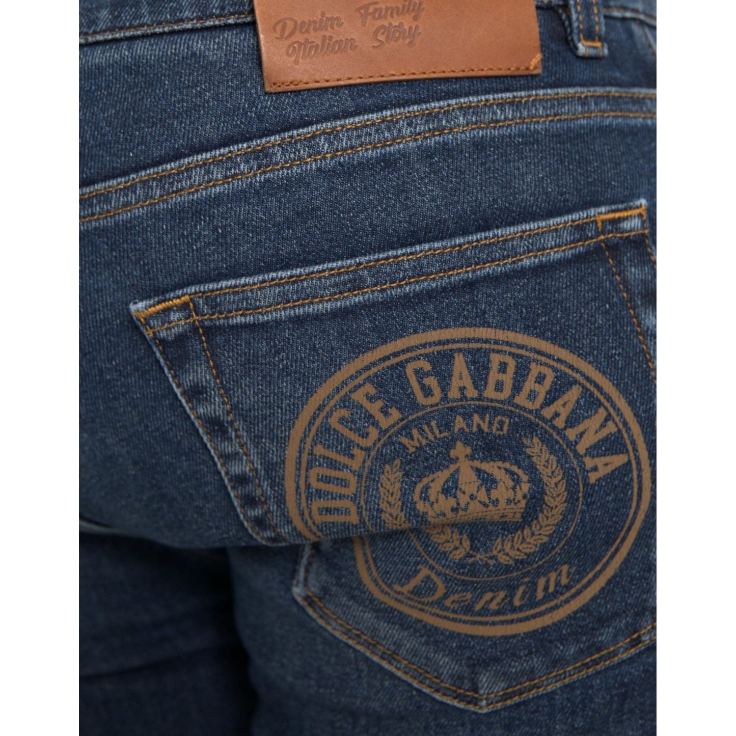 Dolce & Gabbana Blue Slim Fit Cotton Skinny Men Denim Jeans blue-slim-fit-cotton-skinny-men-denim-jeans