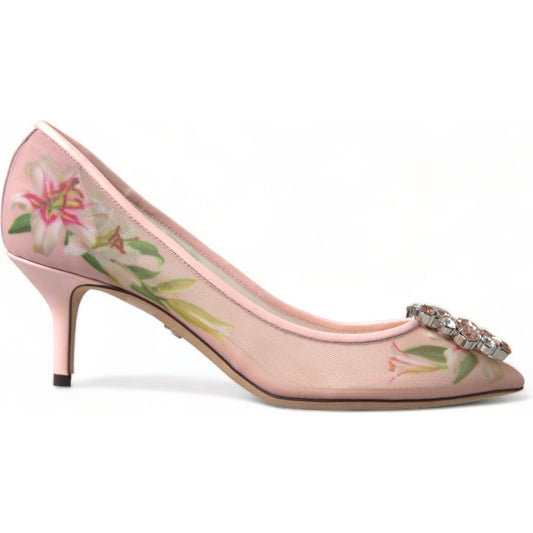 Dolce & GabbanaElegant Pink Floral Crystal PumpsMcRichard Designer Brands£499.00