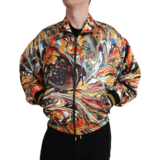 Dolce & Gabbana | Colorful Abstract Bomber Jacket| McRichard Designer Brands   