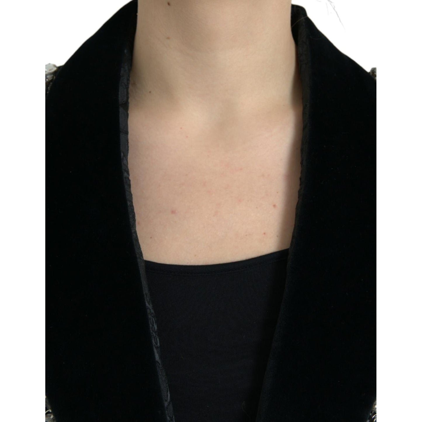 Dolce & Gabbana Elegant Embellished Black Overcoat Jacket elegant-embellished-black-overcoat-jacket