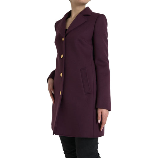 Dolce & GabbanaElegant Purple Wool-Cashmere Trench CoatMcRichard Designer Brands£939.00