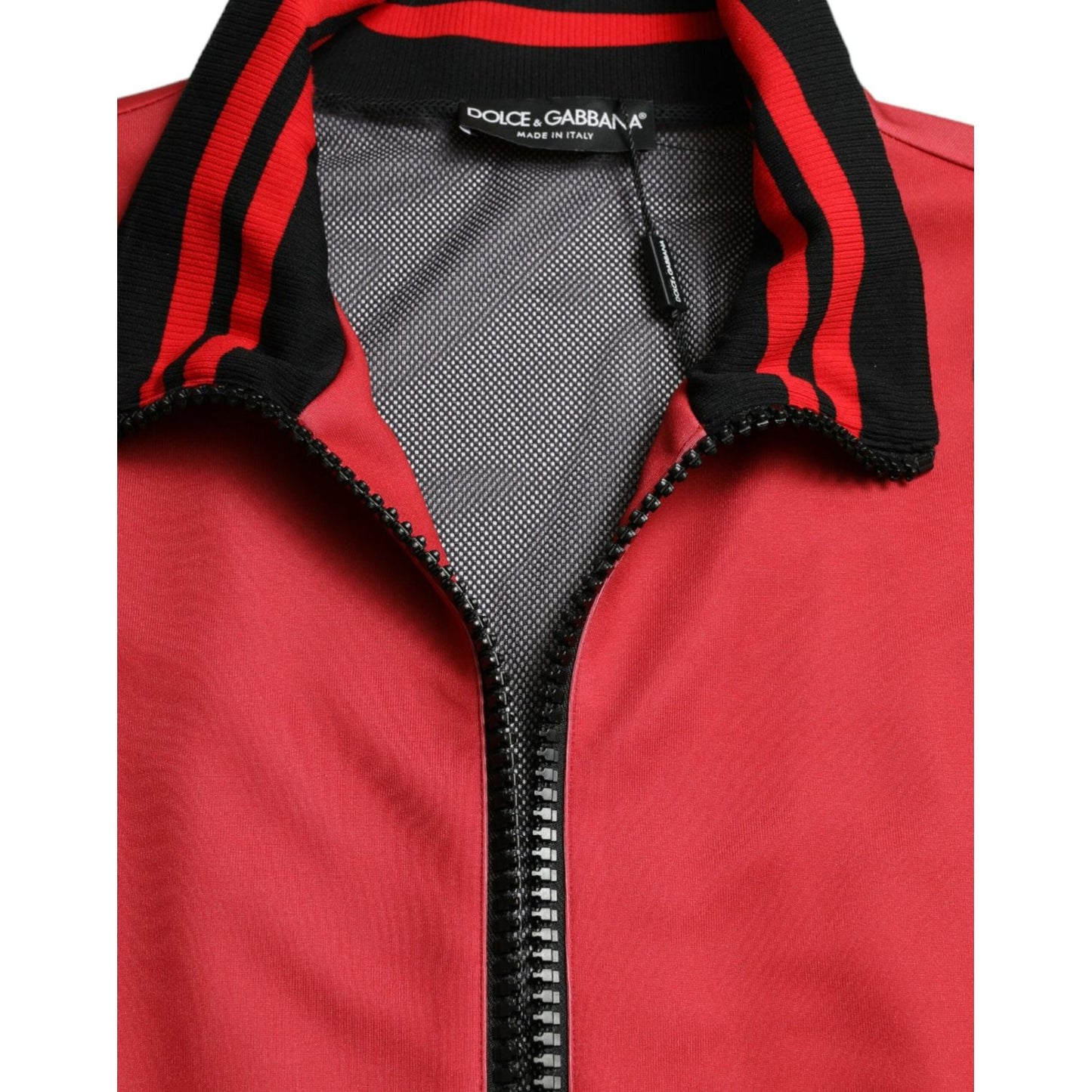 Dolce & Gabbana Stunning Leopard Print Bomber Jacket red-leopard-polyester-bomber-full-zip-jacket-1