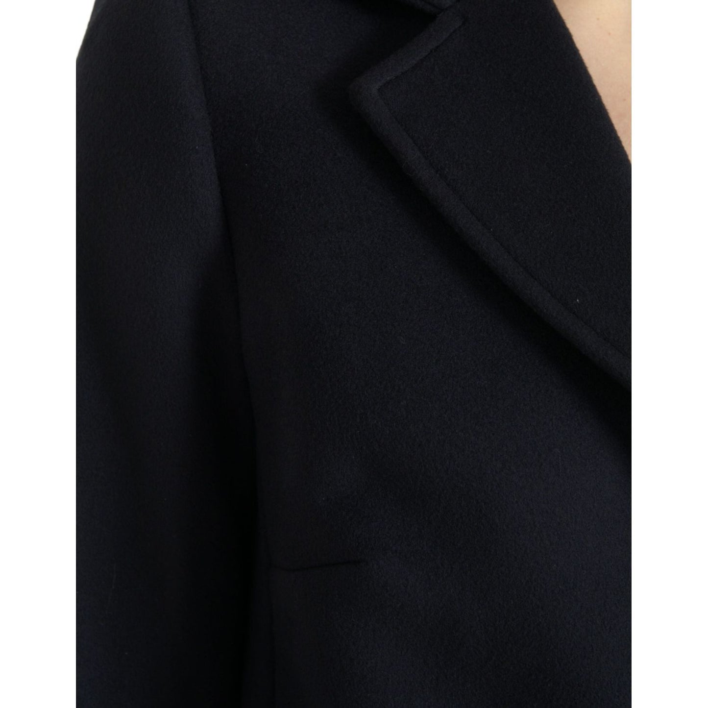Dolce & Gabbana Elegant Virgin Wool Blend Black Blazer elegant-virgin-wool-blend-black-blazer