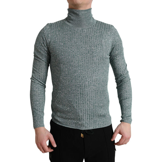 Dolce & Gabbana Elegant Green Turtleneck Pullover Sweater green-polyester-turtleneck-pullover-sweater