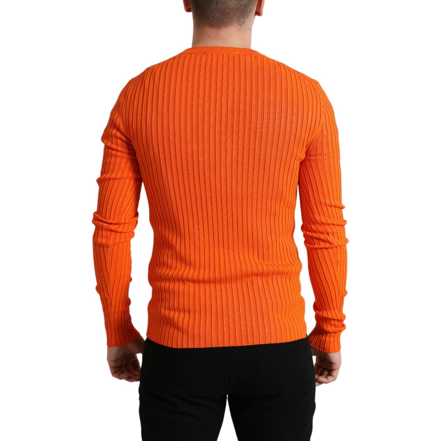 Dolce & GabbanaSleek Sunset Orange Knitted Pullover SweaterMcRichard Designer Brands£779.00