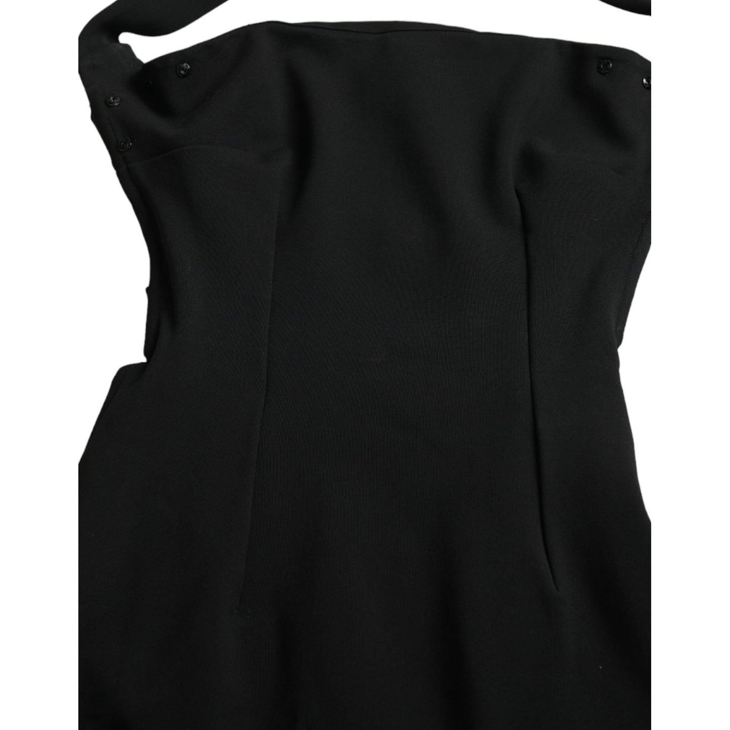 Dolce & Gabbana Elegant Black Sheath Halter Midi Dress elegant-black-sheath-halter-midi-dress