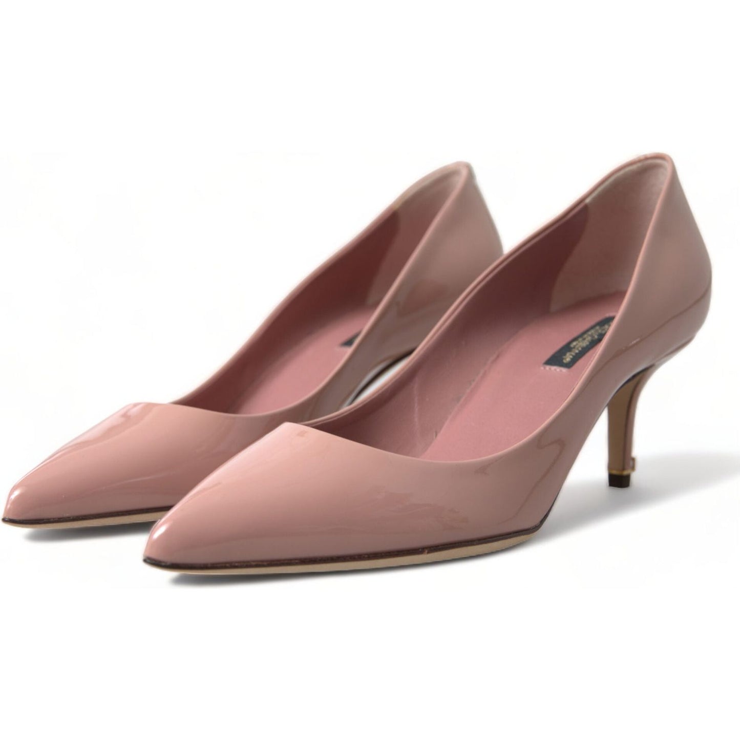 Dolce & Gabbana Pink Patent Stiletto Pumps - Elevate Your Glamour pink-patent-leather-pumps-heels-shoes