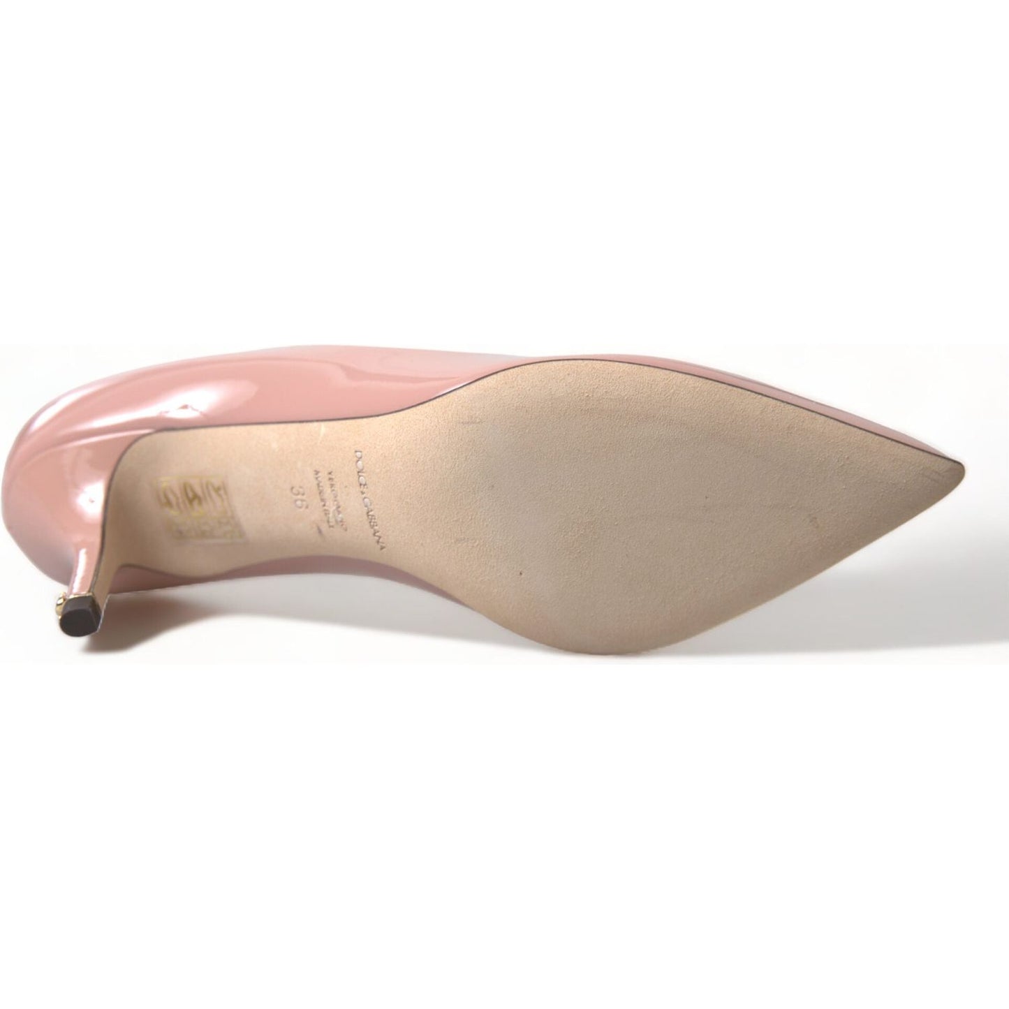 Dolce & Gabbana Pink Patent Stiletto Pumps - Elevate Your Glamour pink-patent-leather-pumps-heels-shoes