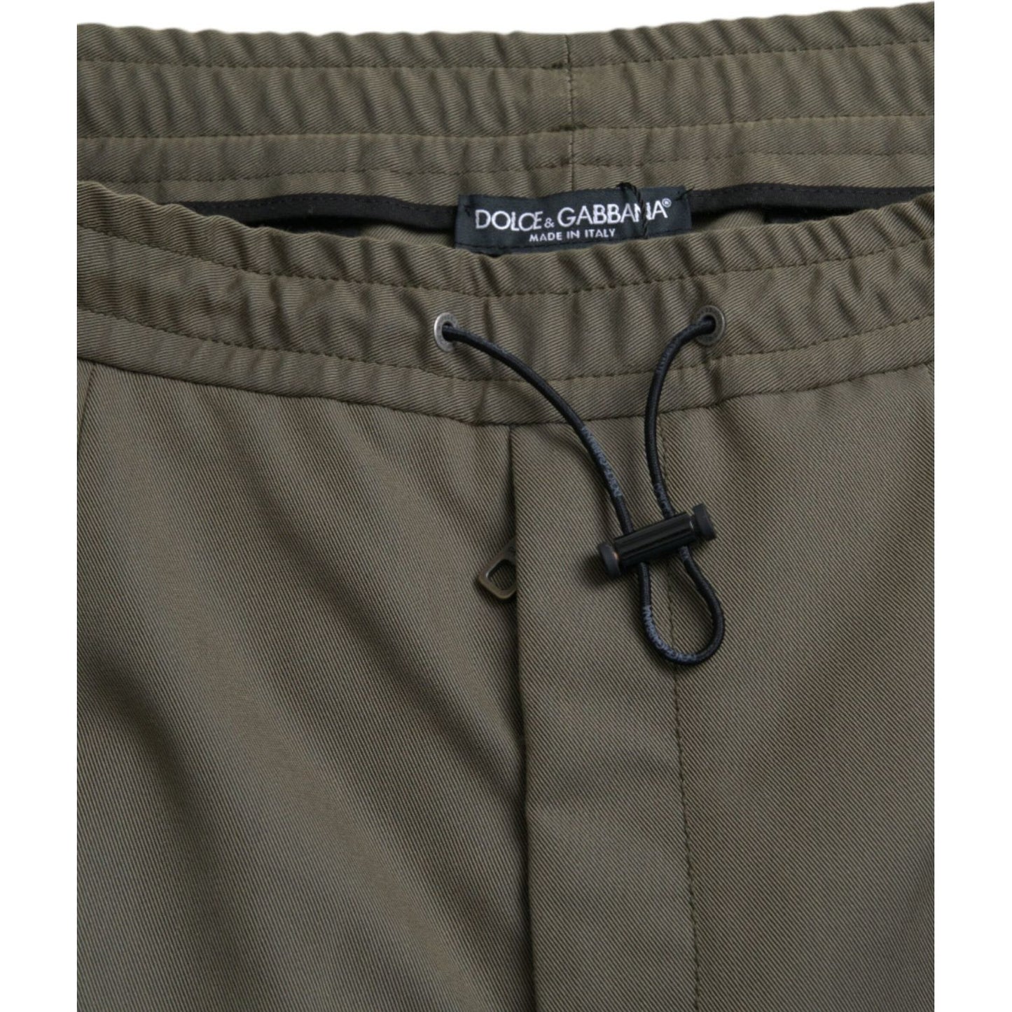 Dolce & Gabbana Elegant Cargo Cotton Blend Joggers green-cotton-cargo-men-jogger-pants