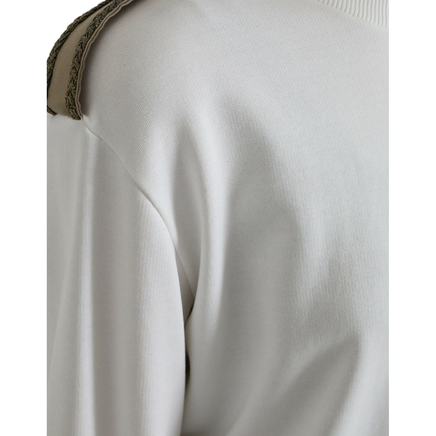 Dolce & Gabbana Chic Black and White Crew Neck Sweater chic-black-and-white-crew-neck-sweater