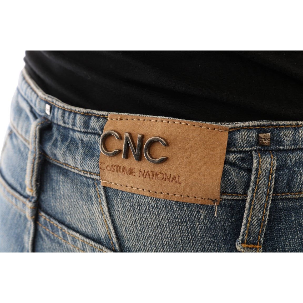 Chic Blue Slim Fit Designer Jeans