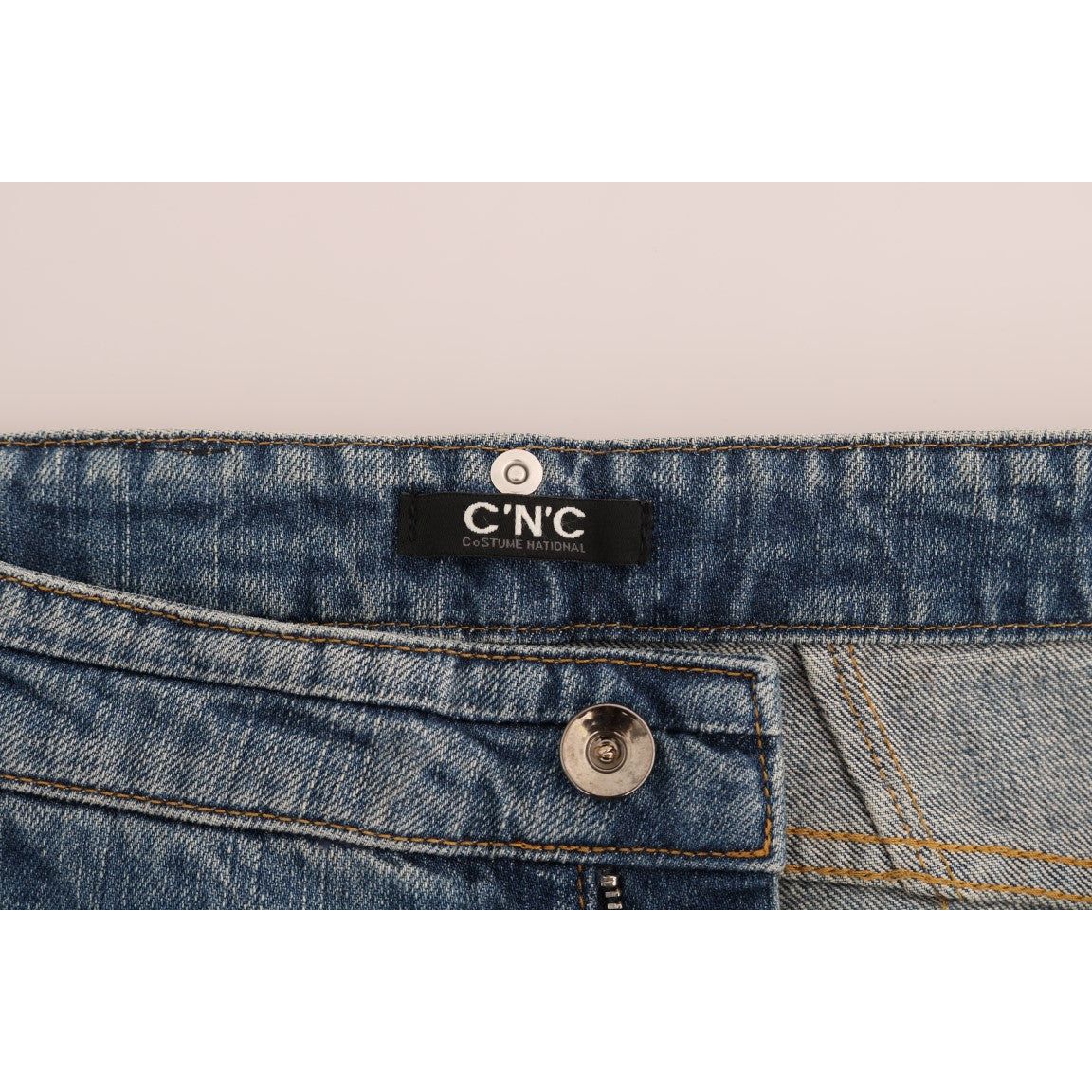 Chic Blue Slim Fit Designer Jeans