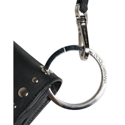 Dolce & Gabbana Black Small Leather Studded Shoulder Crossbody Bag