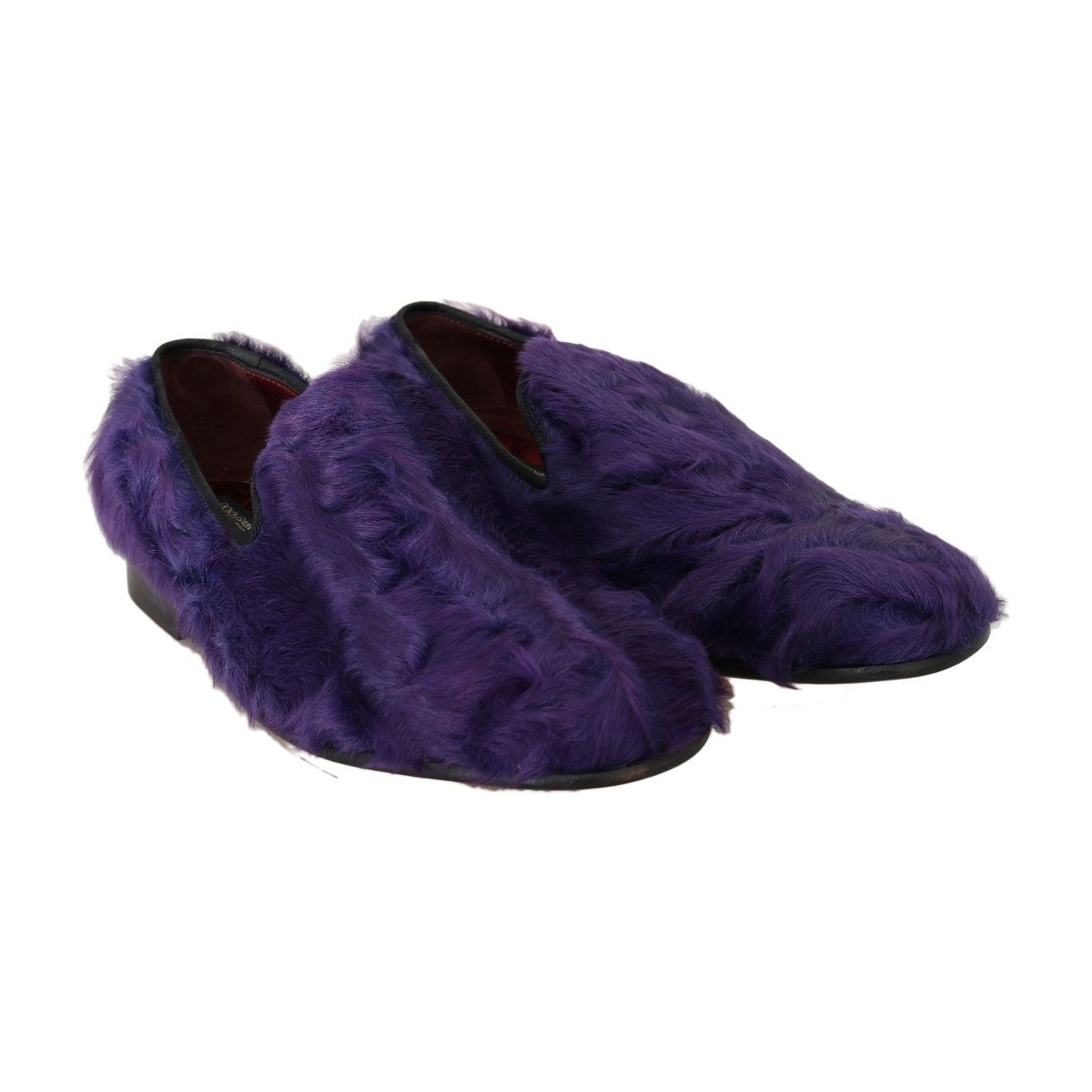 Dolce & GabbanaPlush Purple Sheep Fur LoafersMcRichard Designer Brands£499.00