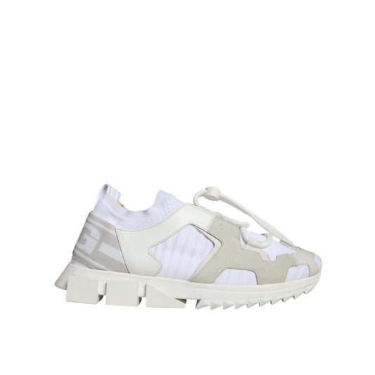 Dolce & Gabbana White Mesh Sorrento Trekking Sneakers Shoes Dolce & Gabbana