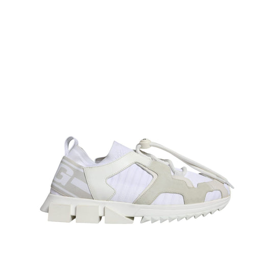 Dolce & Gabbana White Mesh Sorrento Trekking Sneakers Shoes Dolce & Gabbana