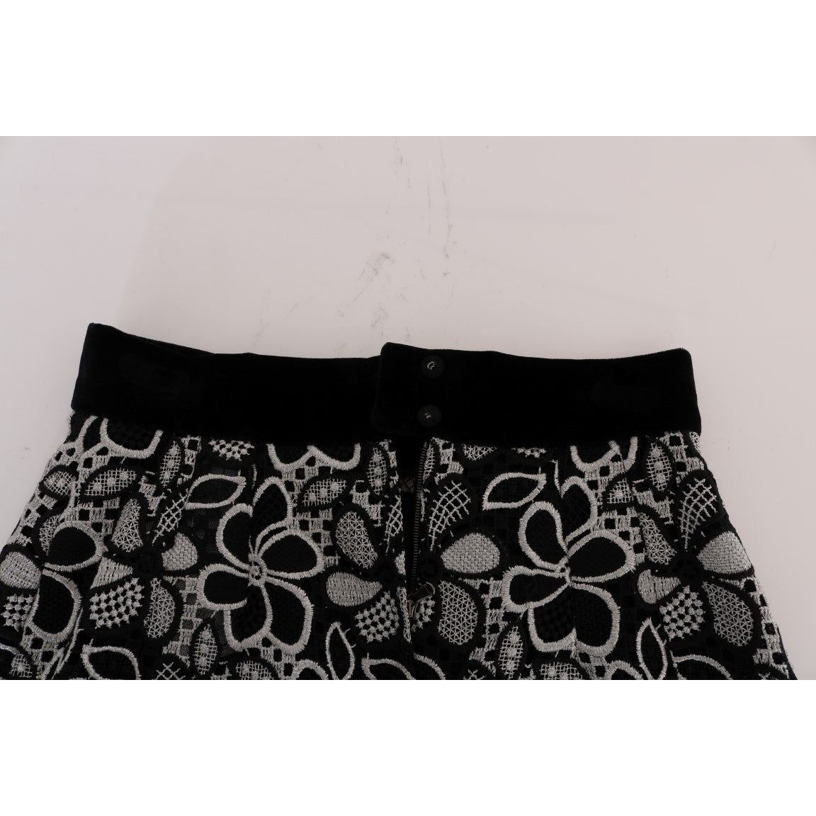 Elegant Lace Mini Skirt with Crystal Details