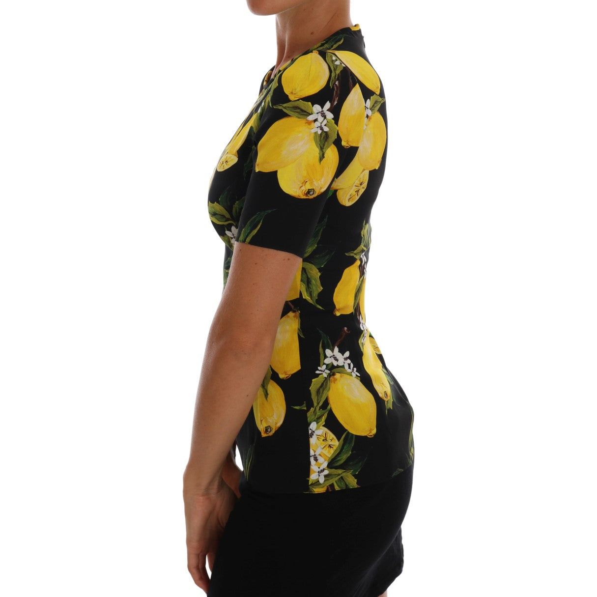 Sicilian Lemon Print Silk Blouse