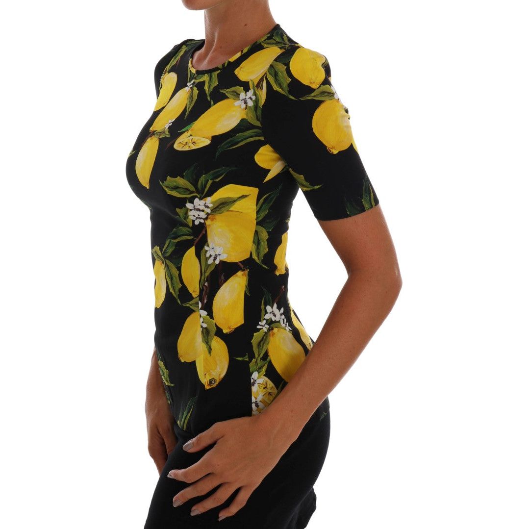 Sicilian Lemon Print Silk Blouse