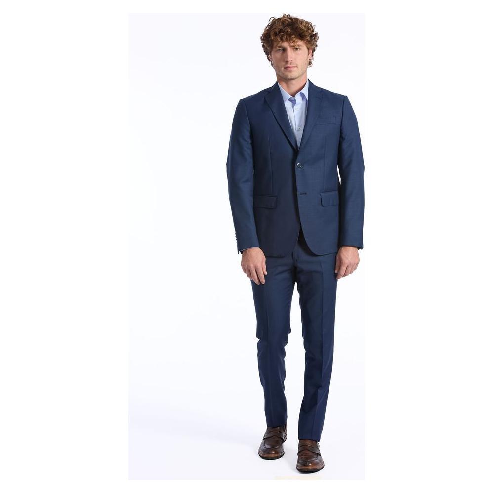 Baldinini Trend Blue Wool Men Blazer