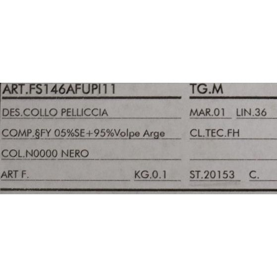 Dolce & Gabbana Black Silver Fox Fur Scarf Fur Scarves