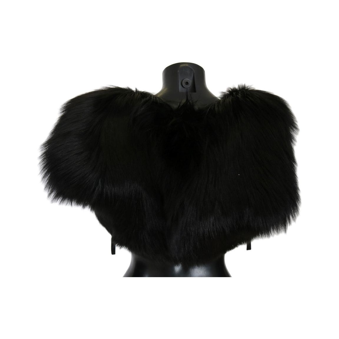 Elegant Black Silver Fox Fur Scarf