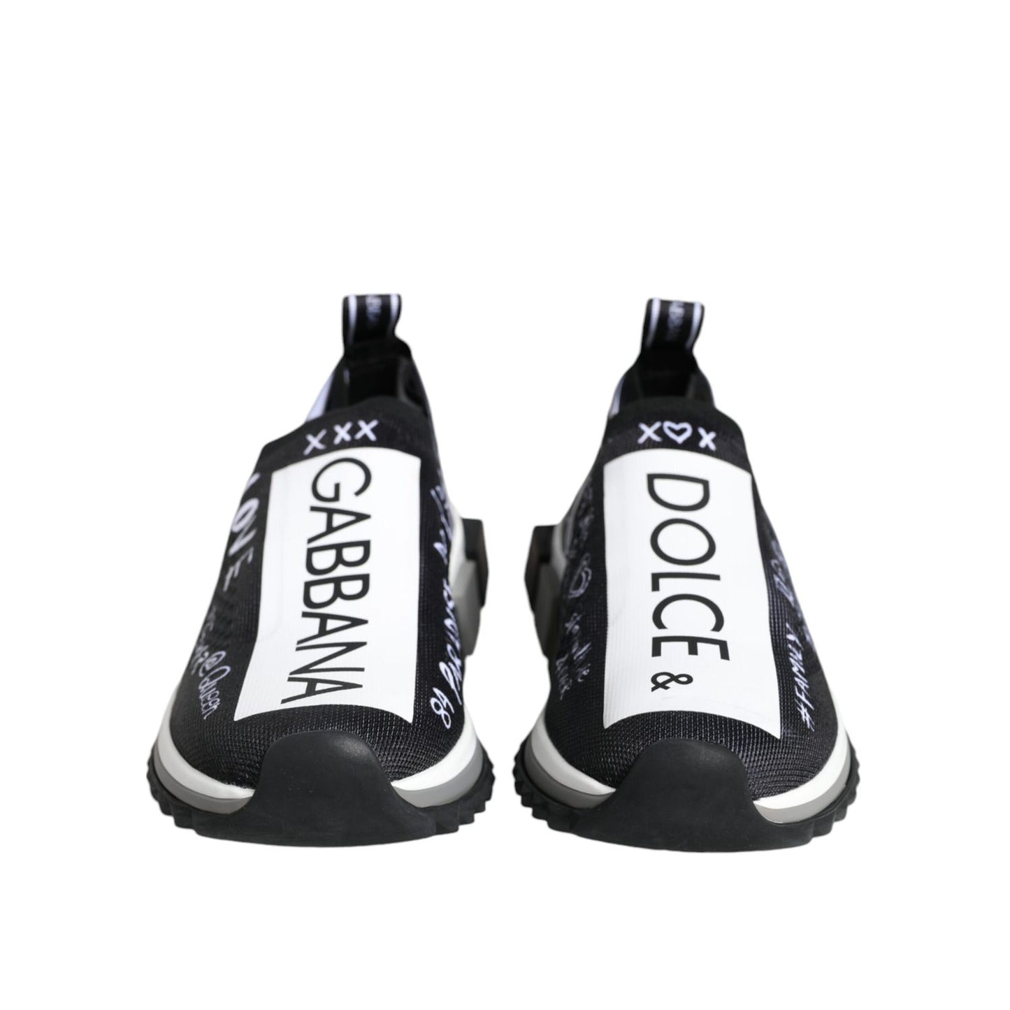 Dolce & Gabbana Black White Sorrento Low Top Sneakers Shoes Dolce & Gabbana
