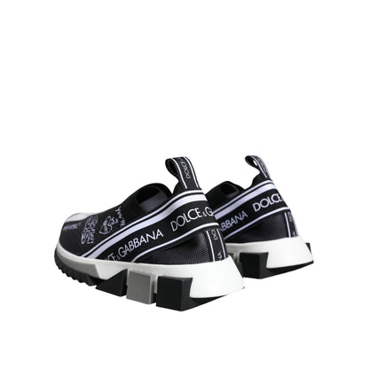 Dolce & Gabbana Black White Sorrento Low Top Sneakers Shoes Dolce & Gabbana