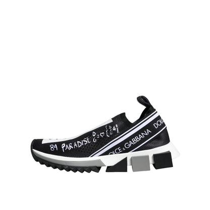 Dolce & Gabbana Black White Sorrento Low Top Sneakers Shoes Dolce & Gabbana
