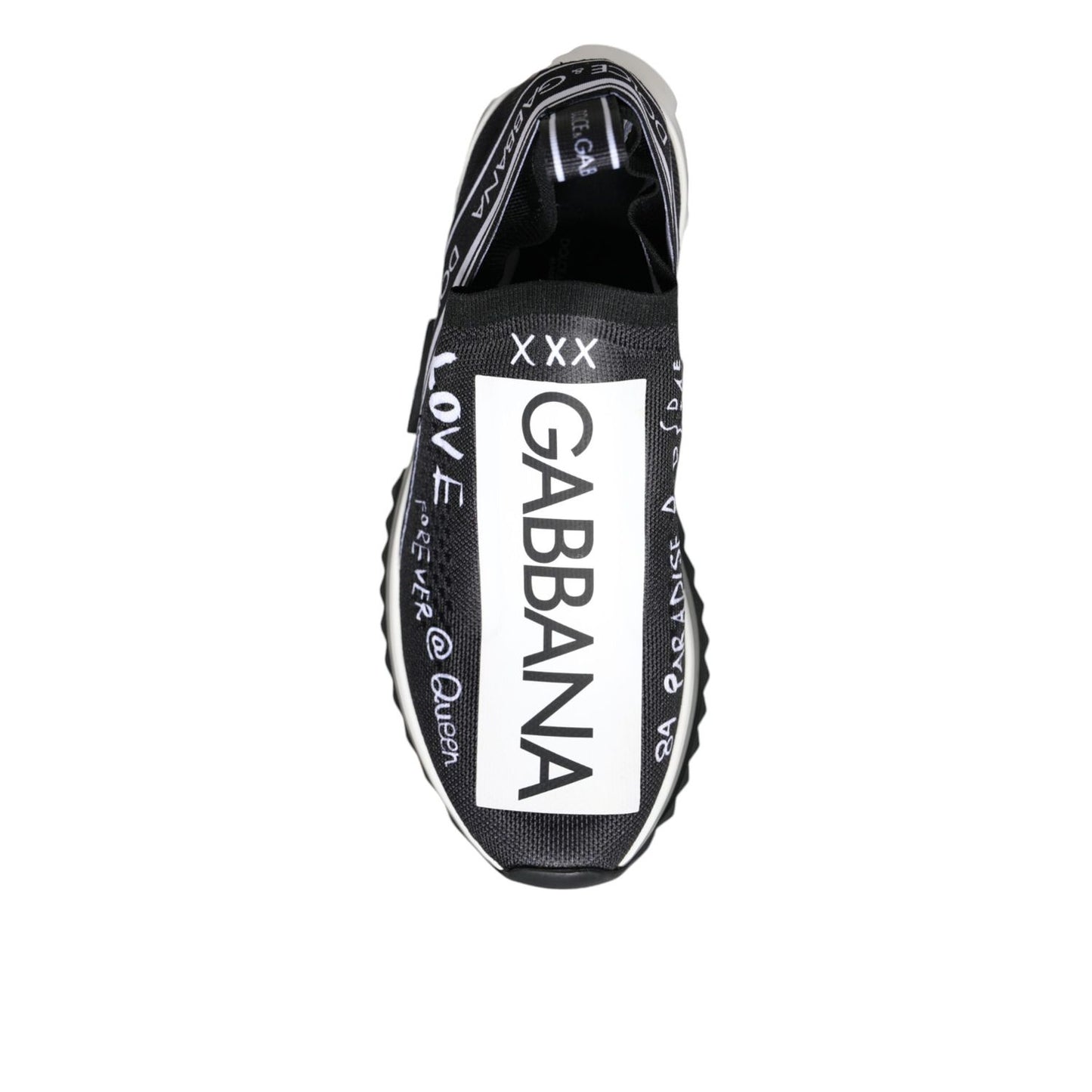 Dolce & Gabbana Black White Sorrento Low Top Sneakers Shoes Dolce & Gabbana