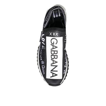 Dolce & Gabbana Black White Sorrento Low Top Sneakers Shoes Dolce & Gabbana