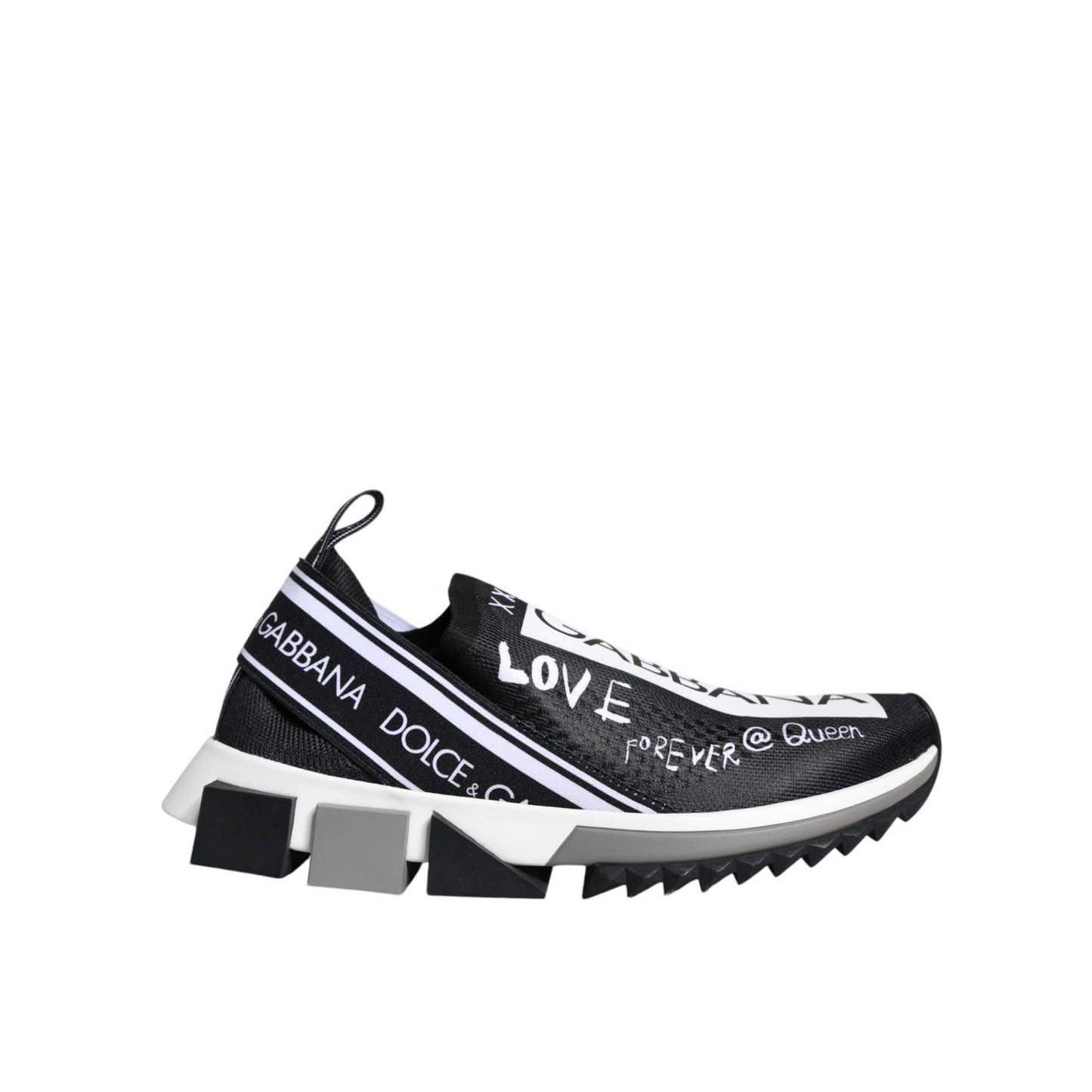 Dolce & Gabbana Black White Sorrento Low Top Sneakers Shoes Dolce & Gabbana