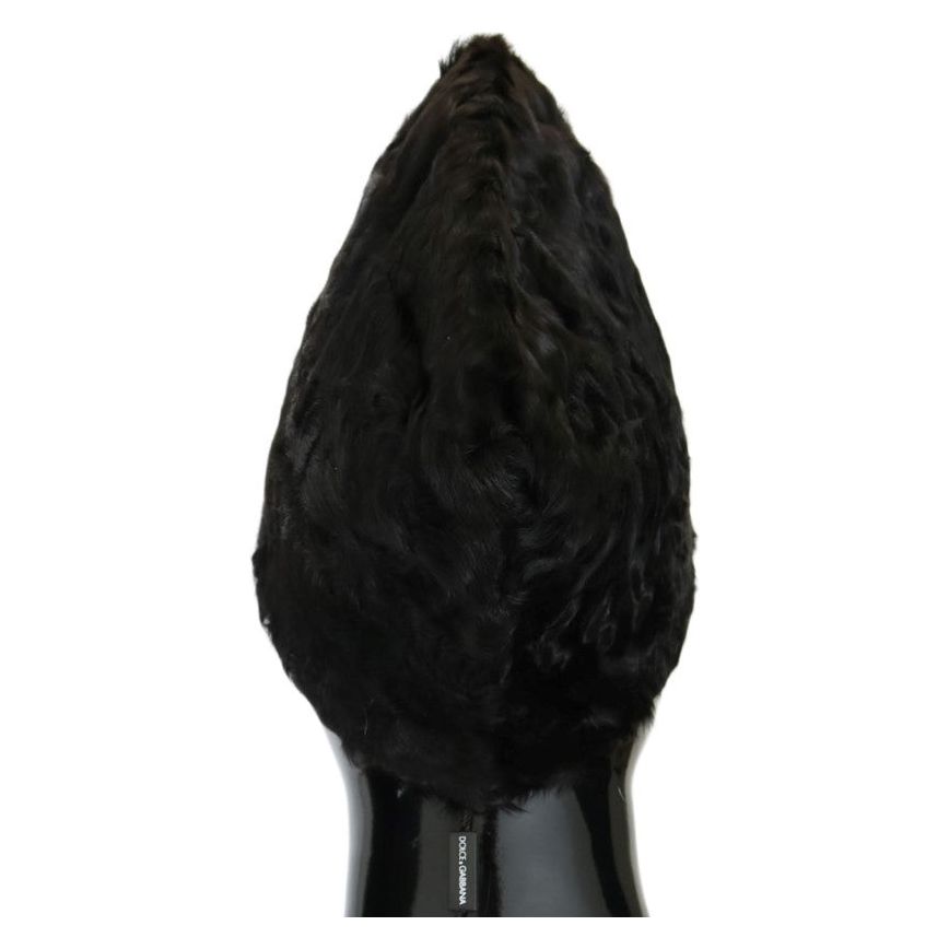 Elegant Black Xiangao Fur Beanie Hat