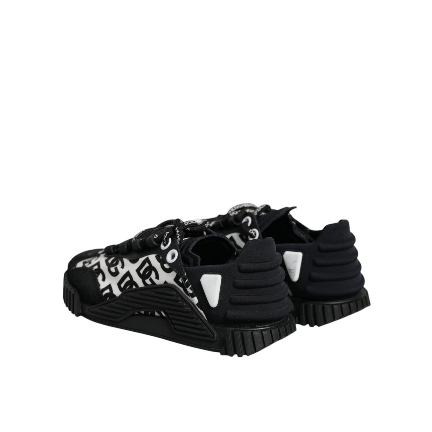 Dolce & Gabbana Black Logo Lace Up Low Top NS1 Sneakers Shoes