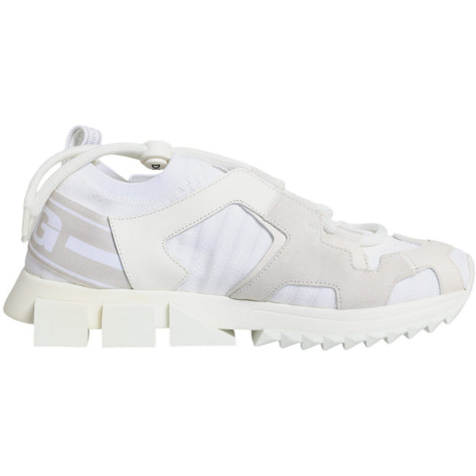 Dolce & Gabbana White Mesh Sorrento Trekking Sneakers Shoes