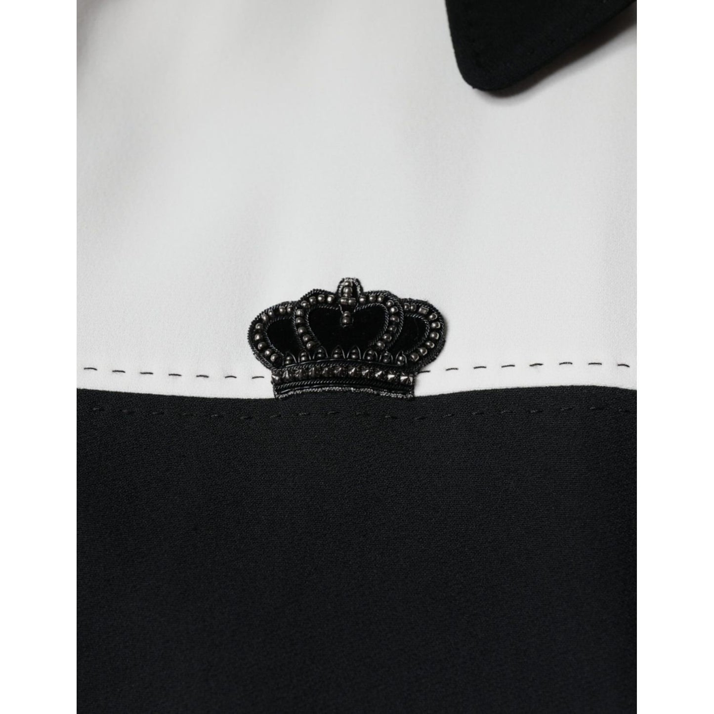 Dolce & Gabbana Black White DG Crown Full Zip Blouson Jacket