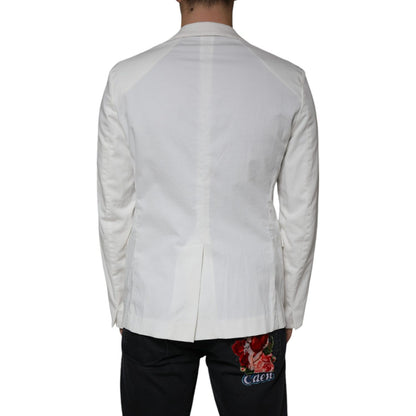 Dondup White Single Breasted One Button Dress Formal Blazer