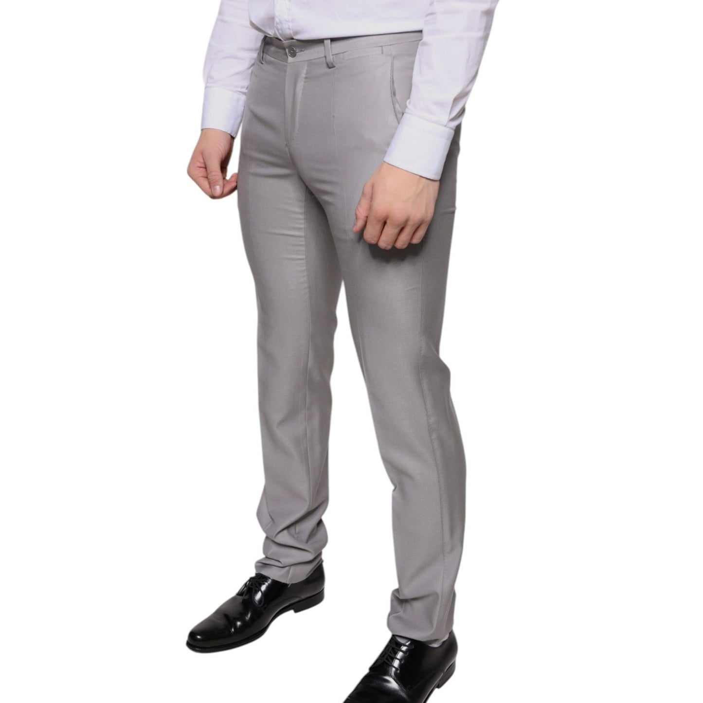 Dolce & Gabbana Light Gray Wool Dress Pants