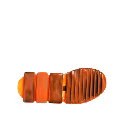 Dolce & Gabbana Black Orange Sorrento Slip On Sneakers Shoes